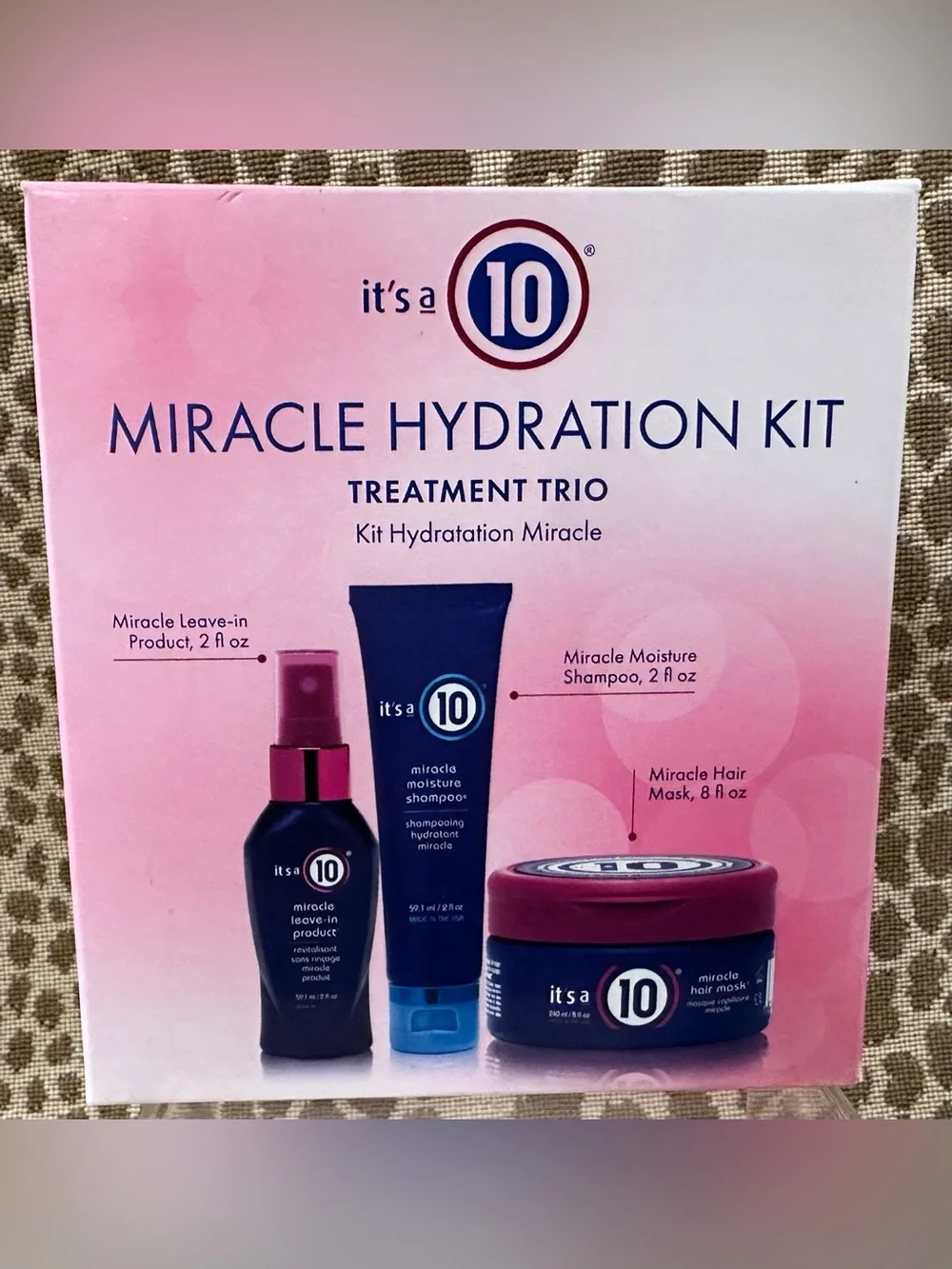 New in Box It’s A 10 Miracle Hydration Kit~3pc Set~Mask+Shampoo+Treatment~$46